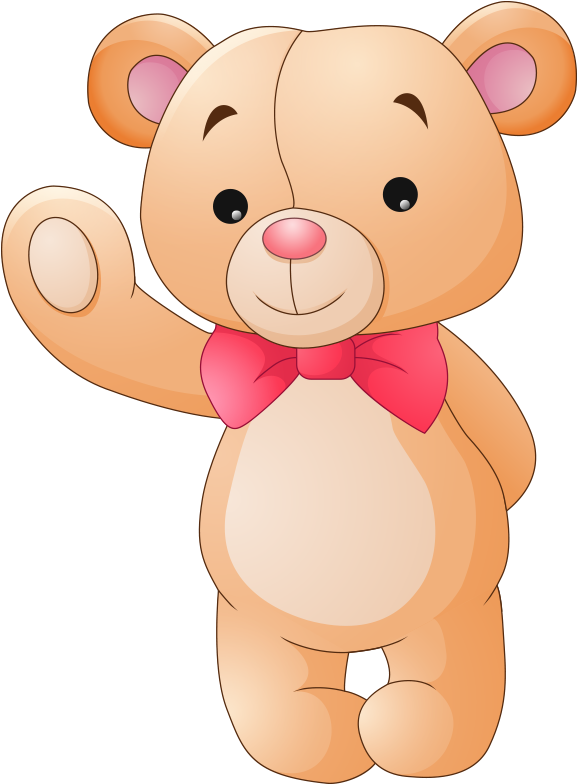 Bear Cartoon Stuffed Toy Hand Painted Cute - Cute Teddy Bear Vector (812x825), Png Download
