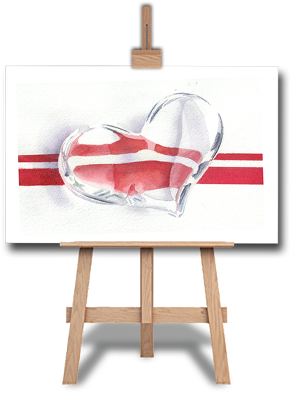 "heart Of Glass" Watercolour Workshop - Chair (476x674), Png Download