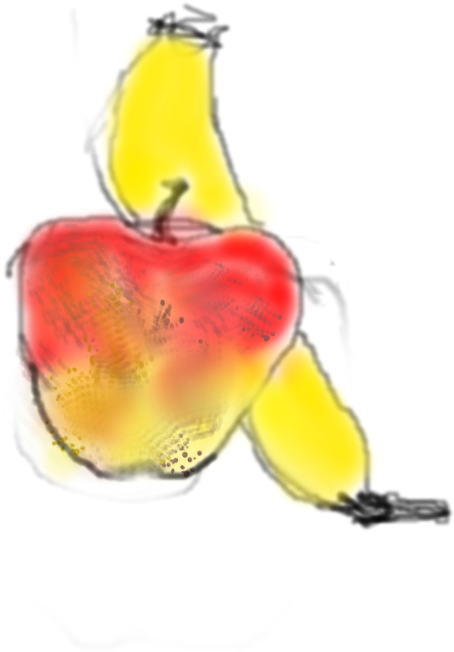 Apple And Banana 10/29/15 - Still Life (1600x1200), Png Download