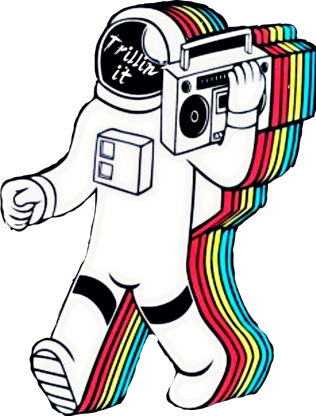 Jpg Trill Astronaut Sticker By Tinamzornes Report Abuse - Music Iphone 6 Background (624x822), Png Download
