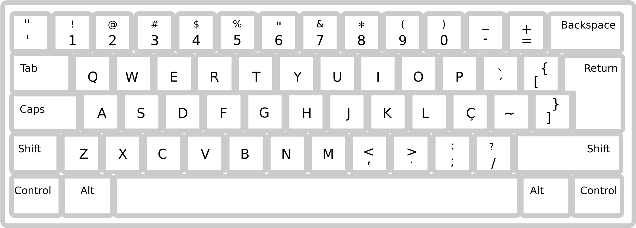 This Free Icons Png Design Of Keyboard Abnt2 Pt Br (2400x1697), Png Download