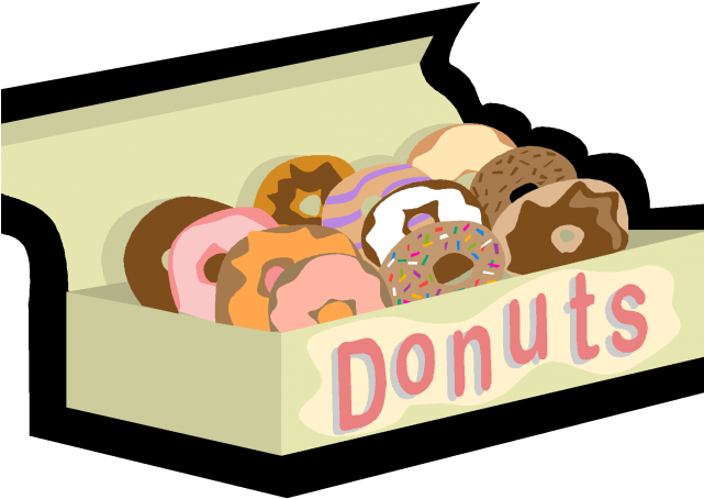 Donut Clipart Outline - Box Of Donuts Clipart (640x480), Png Download