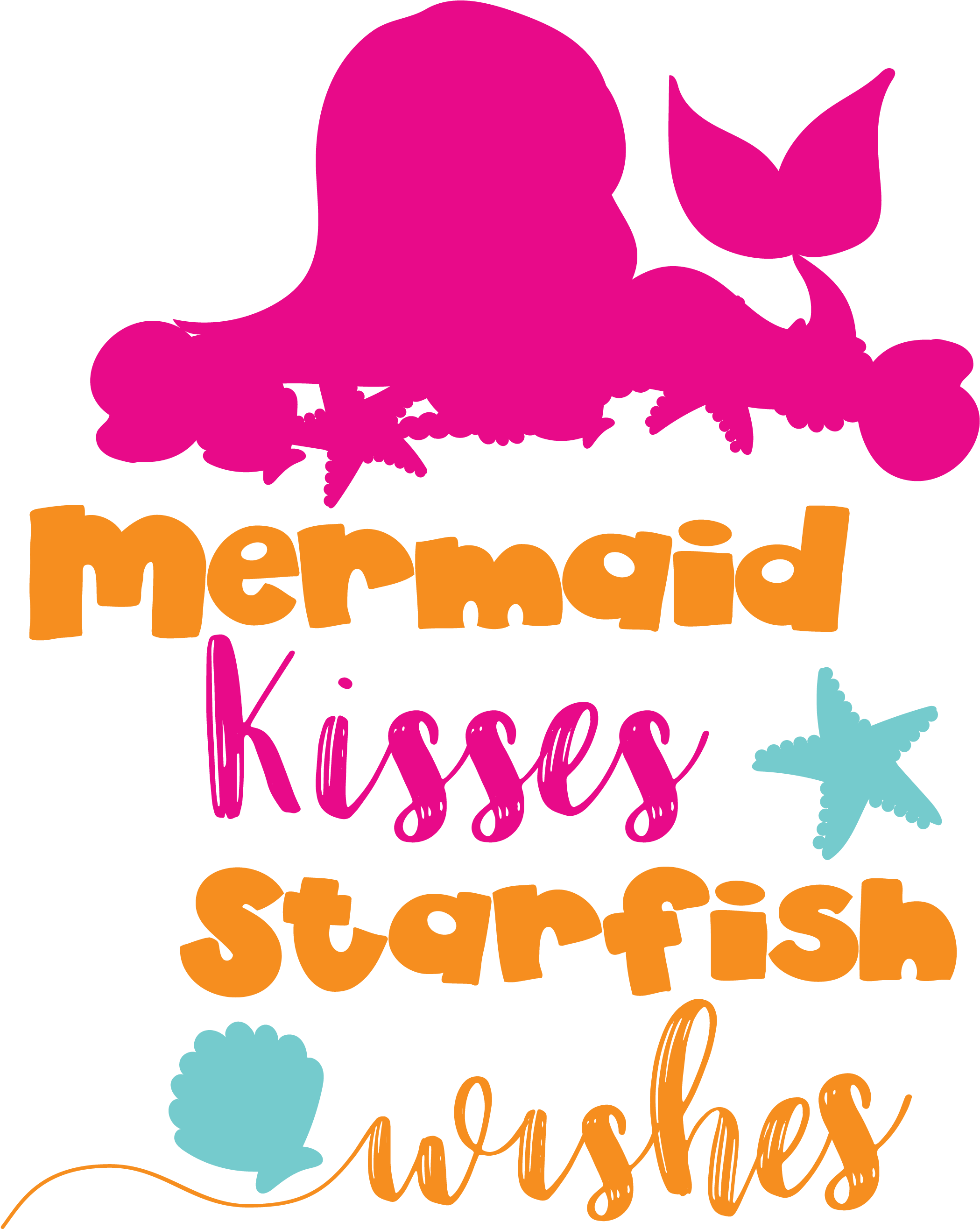 Image Library Download Mermaid Kisses Starfish Wishes - Library (2400x3000), Png Download