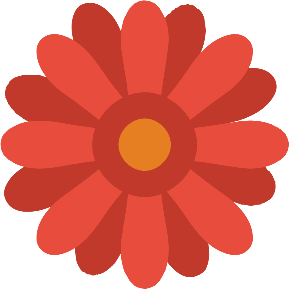 Red Flower - Flower Icon (1024x1024), Png Download