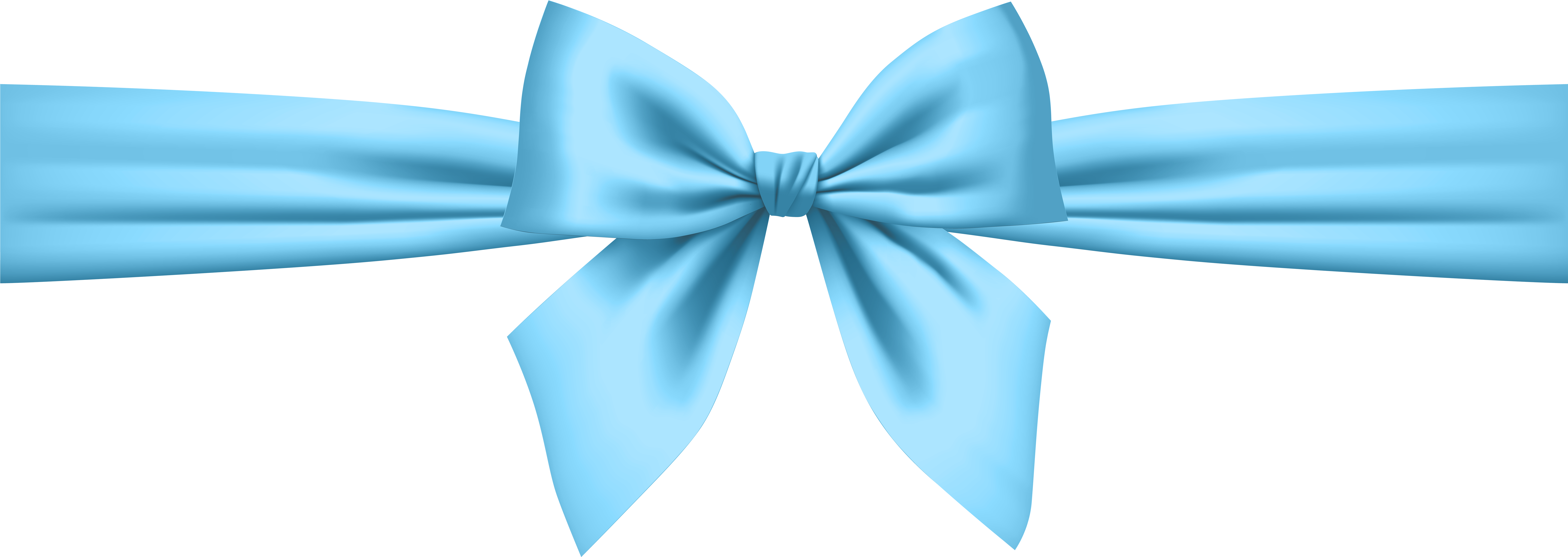 Clipart Bow Blue (8000x2919), Png Download