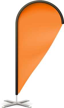 Teardrop Flags - Sign (401x400), Png Download