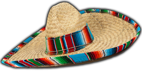 Mariachi Sombrero Png - Sombrero Png (576x294), Png Download