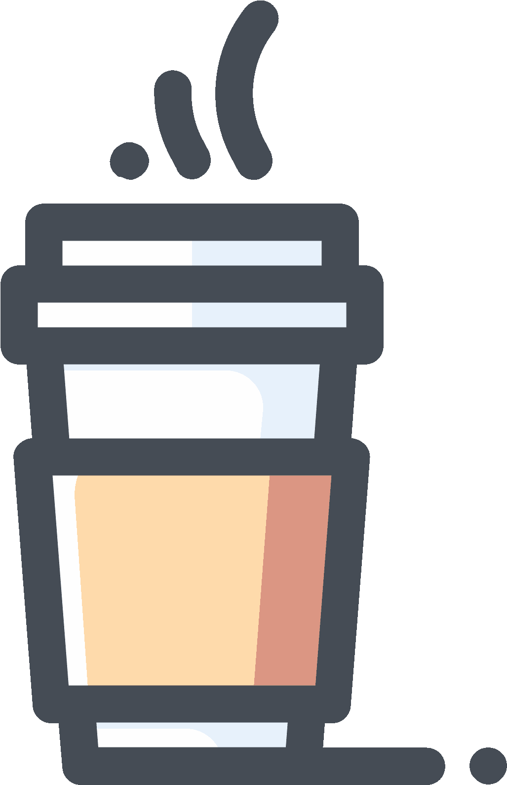 Coffee Icons Png Banner Free Stock - Hot Coffee Icon Png (1600x1600), Png Download