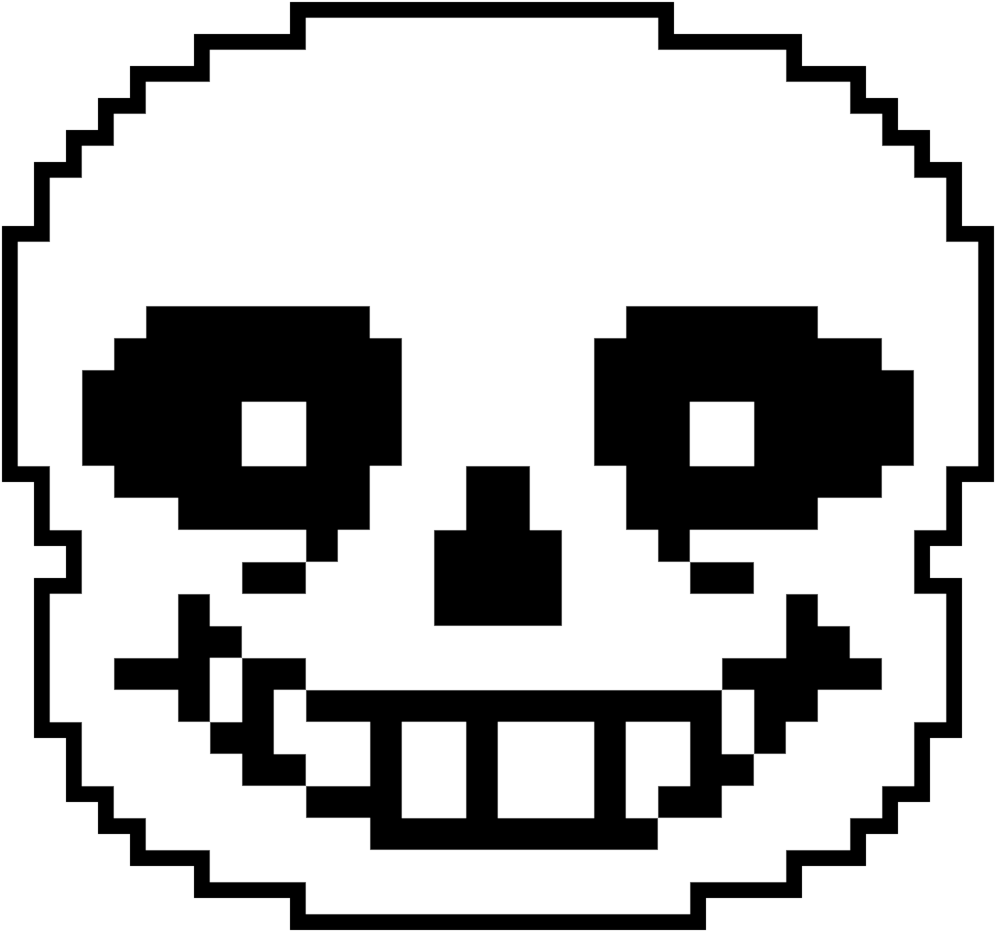 File History - Sans Face Pixel Art (1024x1024), Png Download