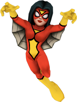 Spider-woman Full Body - Super Hero Squad Png (360x364), Png Download