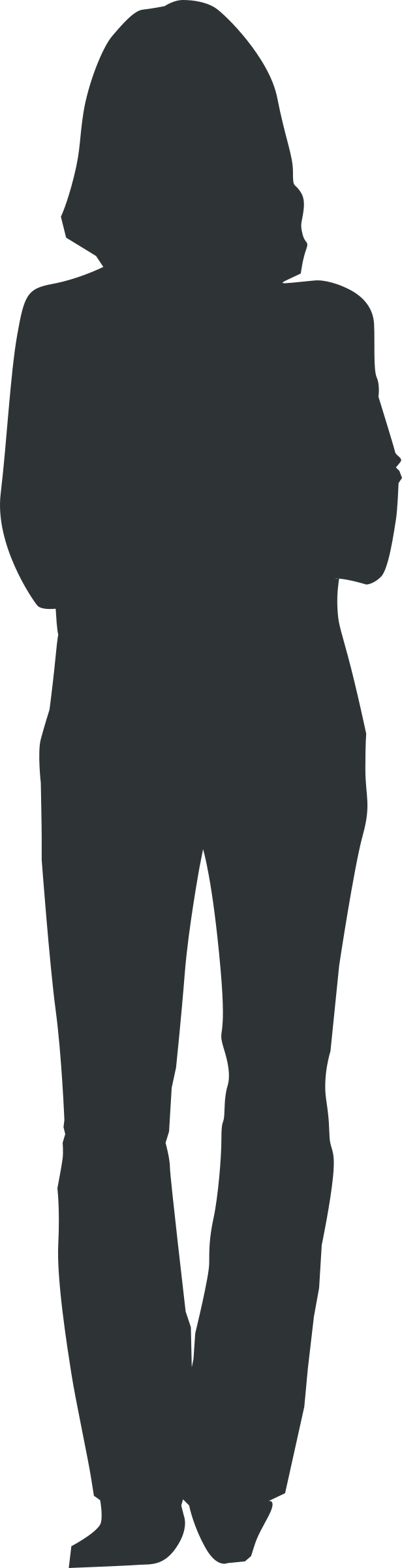 Outline, Lady, Woman, Girl, Person, Human - Black Silhouette Woman Png (320x640), Png Download