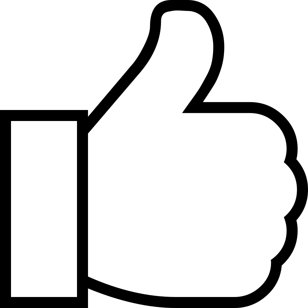 Thumbs Up Facebook Png Download - Clipart Smiley Face Thumbs Up Black And White (980x980), Png Download
