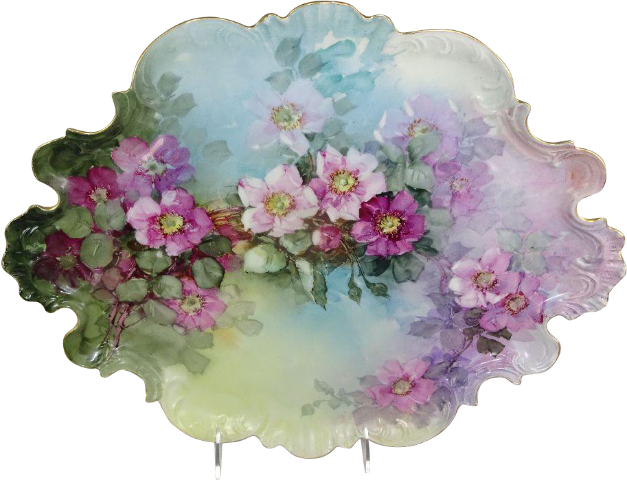 Magnificent French Jpl Limoges France Tray Hand Painted - Limoges (912x912), Png Download