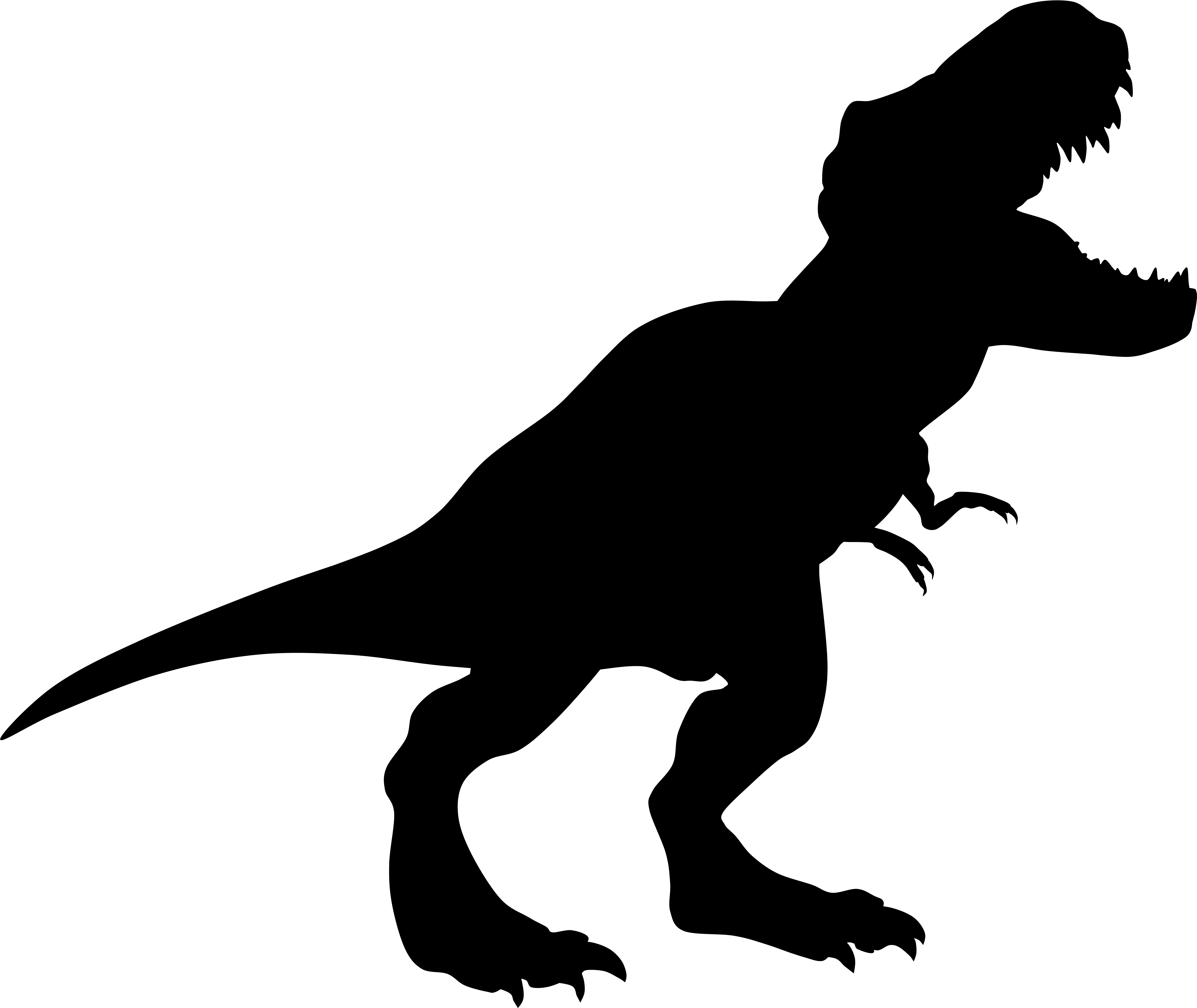 Dino Footprint Clipart Printable Coloring (8000x6660), Png Download