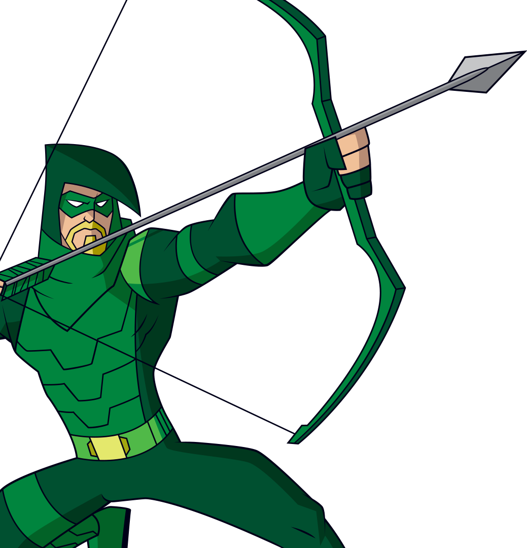 Batman Clipart Green Arrow Pencil And In Color Batman - Dc Superhero Girls Green Arrow (1039x1080), Png Download