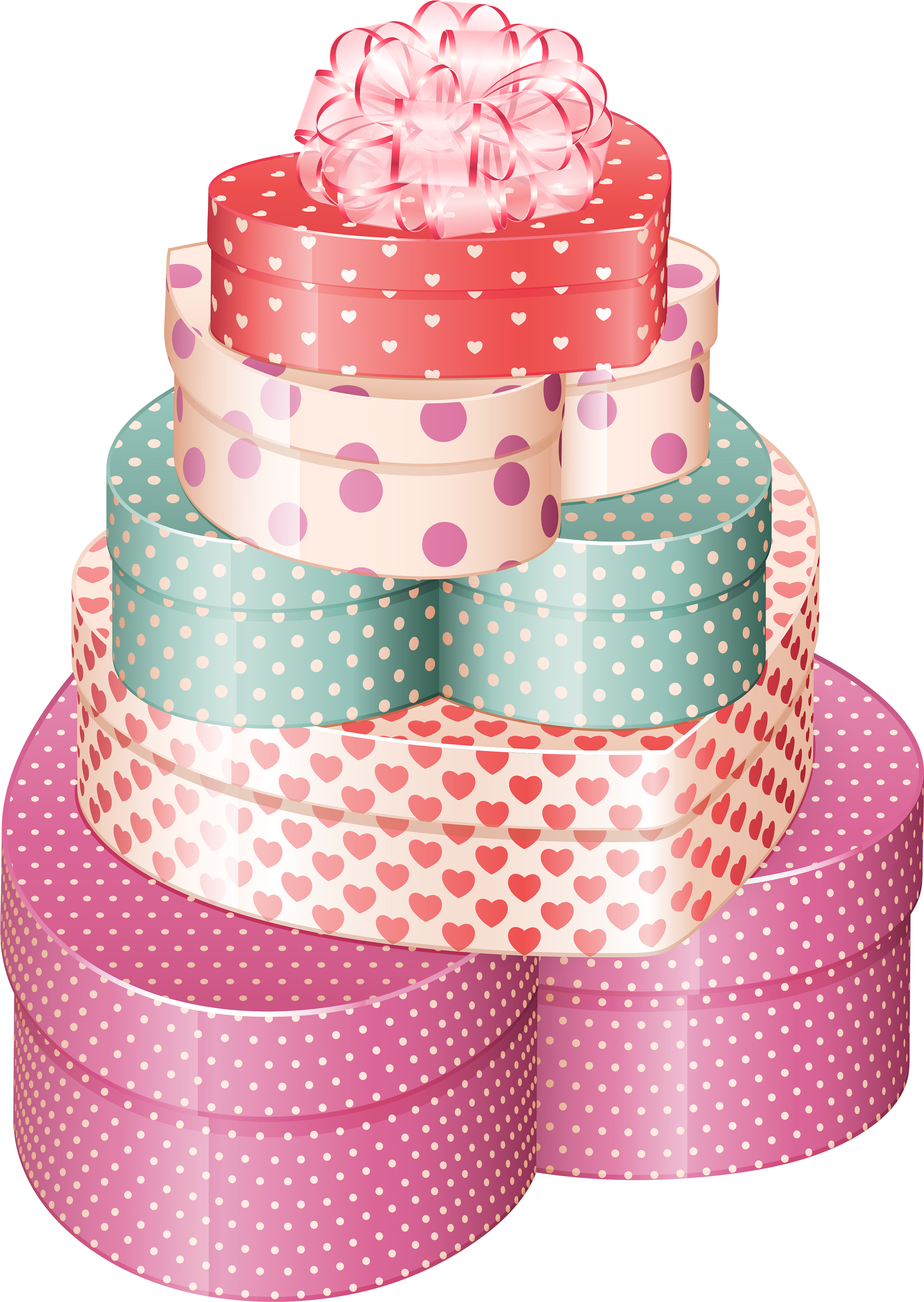 Heart Gift Boxes Png Clipart - عيد ميلاد باسم اميره (2842x4000), Png Download