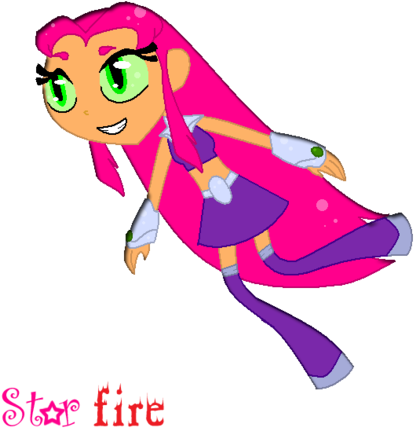Starfire - Teen Titans Go Starfire Png (558x480), Png Download