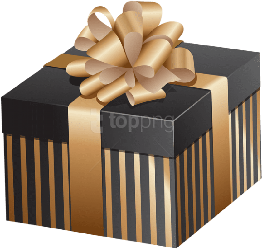 Elegant Gift Box Png - Gold Gift Box Png (600x571), Png Download