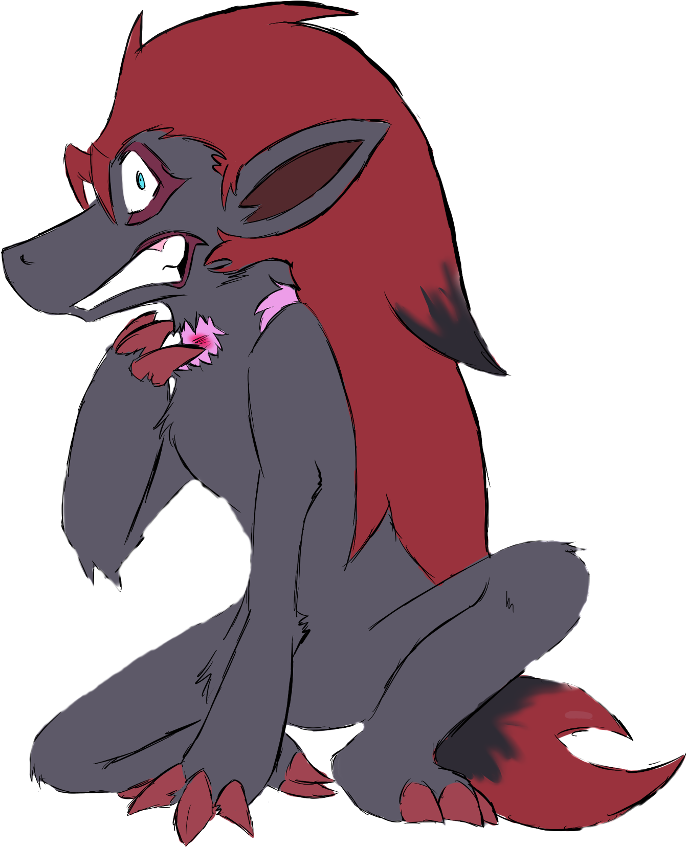 Lucario X Zuroark (1862x2334), Png Download