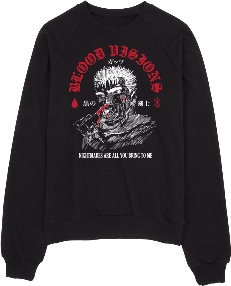Berserk - Blood Visions - Sweatshirt - Crew Neck (1000x1000), Png Download