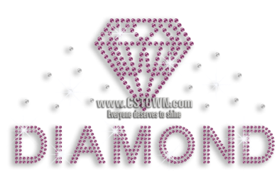 Purple Diamond Bridal Iron On Rhinestone Transfer - Iron On Rhinestone Transfer (450x450), Png Download