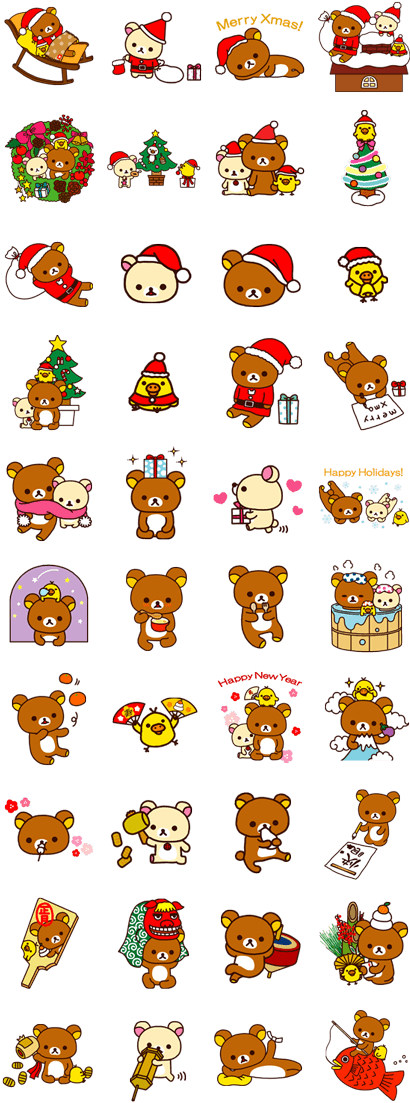 Rilakkuma Xmas & Holiday Line Sticker - All South Park Characters Pop (420x1121), Png Download