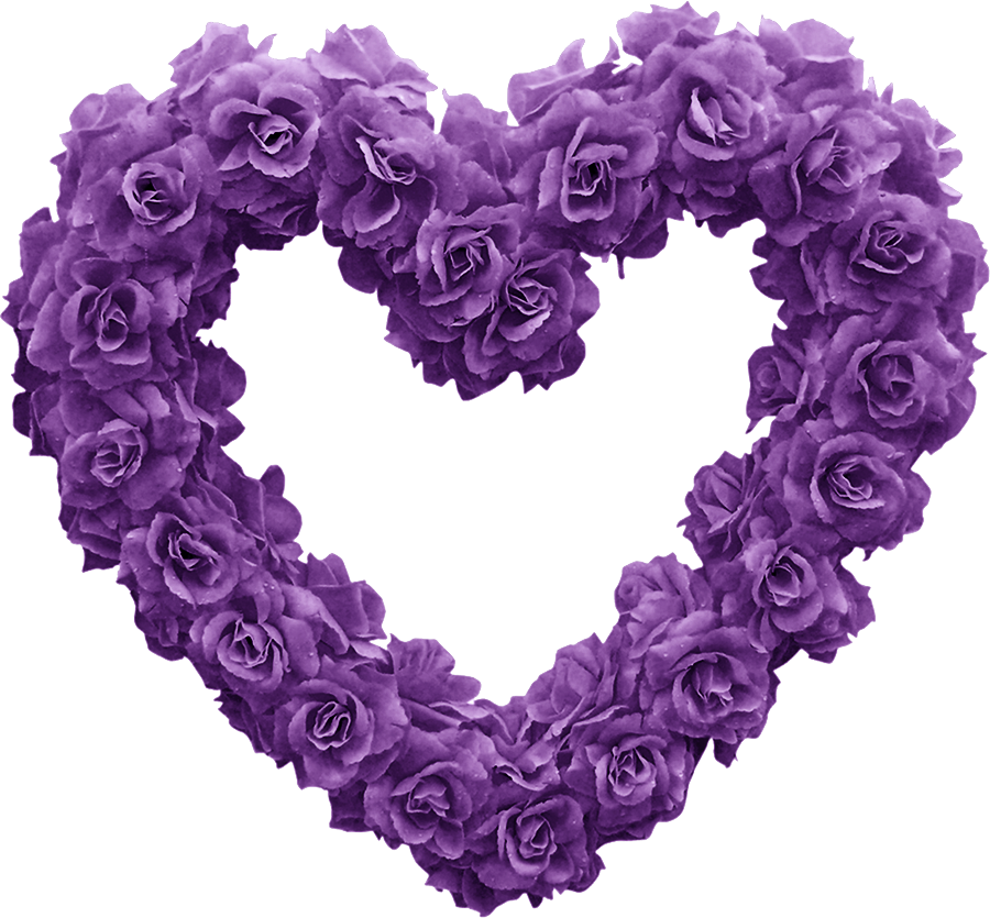 Purple Rose Clipart Purple Diamond - Purple Love Heart Emoji (900x835), Png Download