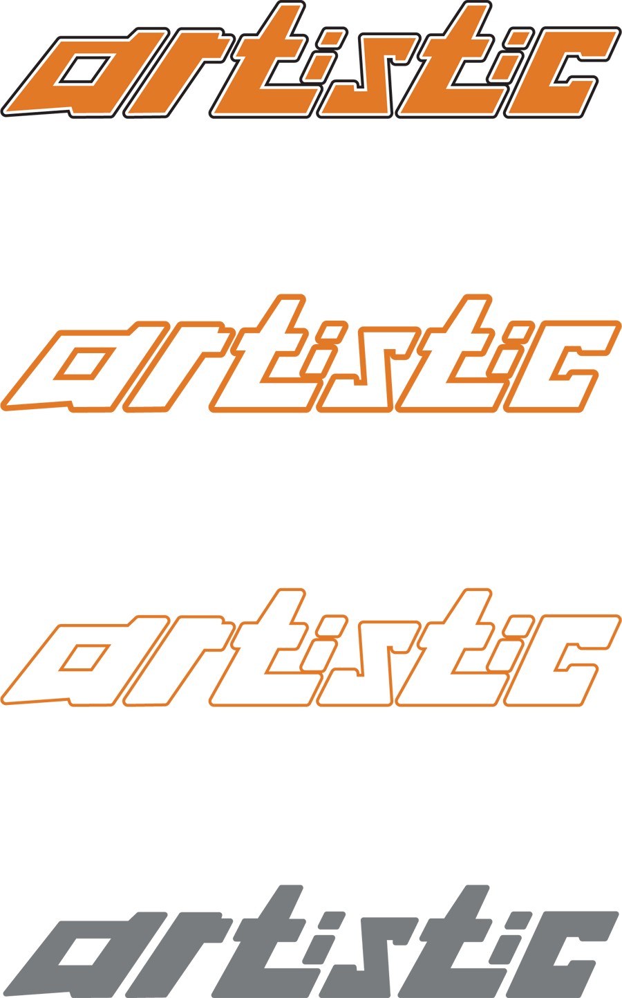Artistic Logos - Orange (900x1444), Png Download