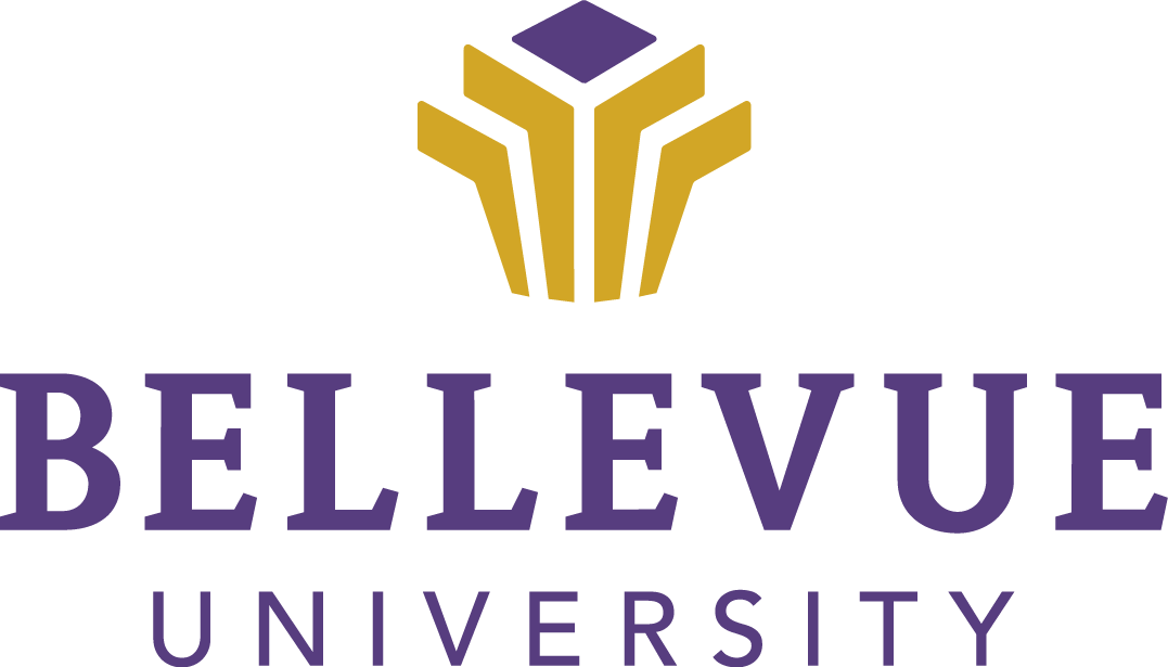 Wagon Wheel District - Bellevue University Logo (768x439), Png Download