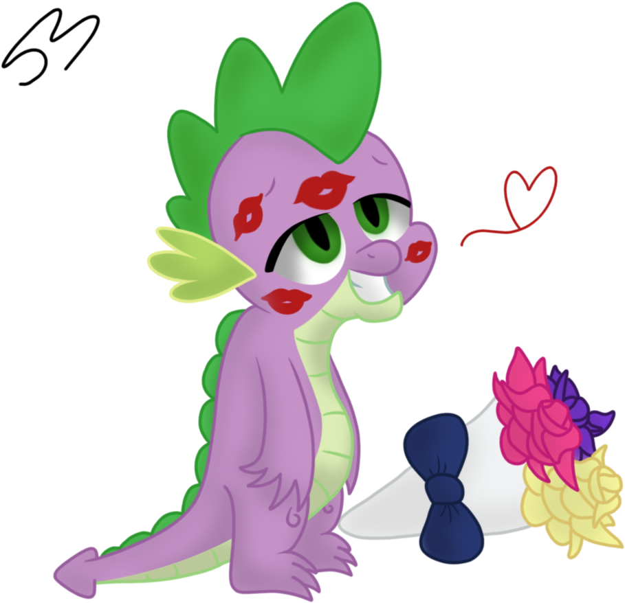 Shiverbear, Bouquet, Female, Heart, Kiss Mark, Male, - Deviantart (1024x962), Png Download
