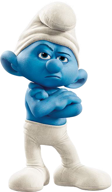 Biscuit, The Smurfs, Smurfette, Cartoon Tv, Cartoon - Smurfs Grouchy (384x657), Png Download