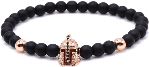 Trendy Imperial Crown Charm Bracelets Men Natural Stone (600x600), Png Download