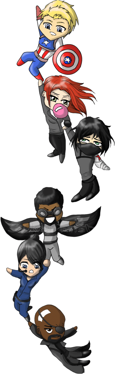 Happy Birthday - Chibi Winter Soldier Drawings (613x1305), Png Download