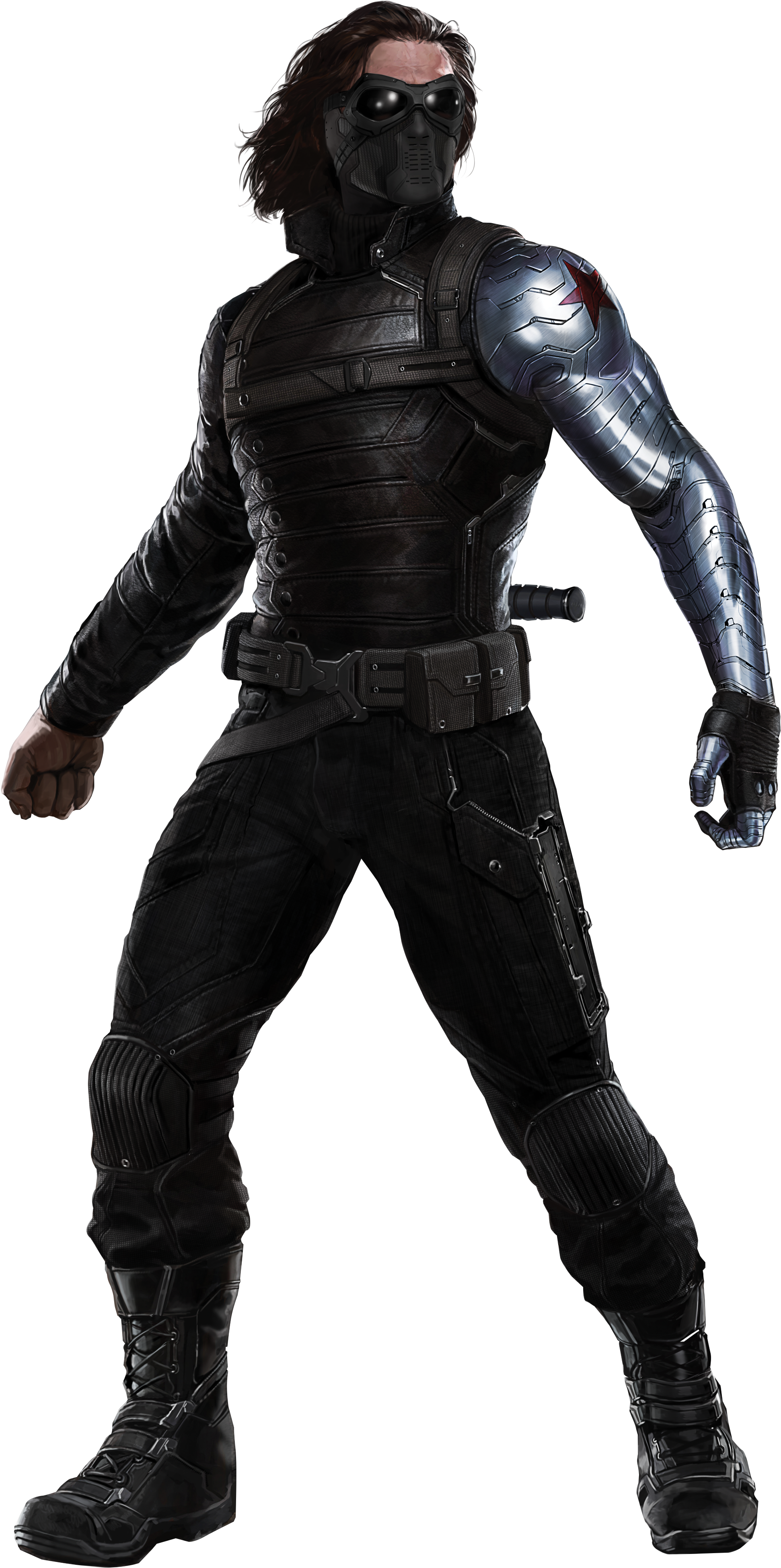 Winter Soldier Ae715124 - Winter Soldier Cut Out (742x1444), Png Download