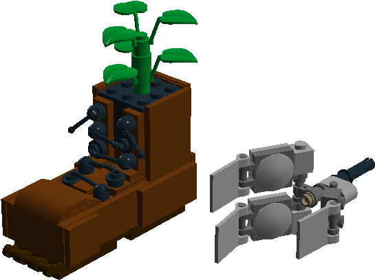 Walleplant - Lego Wall E Plant (1126x577), Png Download