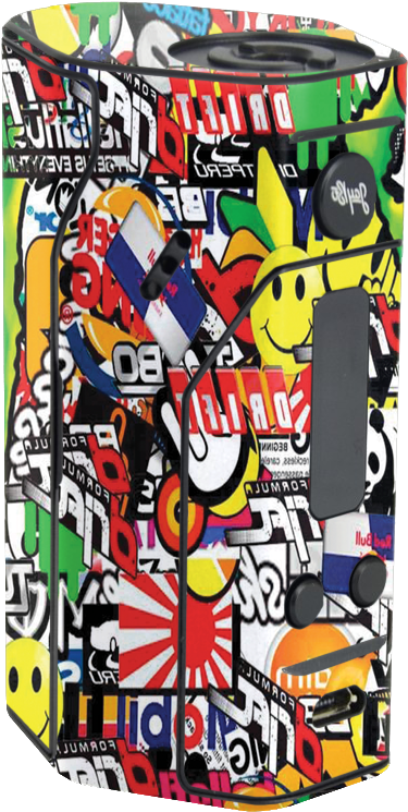 Sticker Explosion Wismec Reuleaux Dna 200 - Cartoon (1000x1000), Png Download
