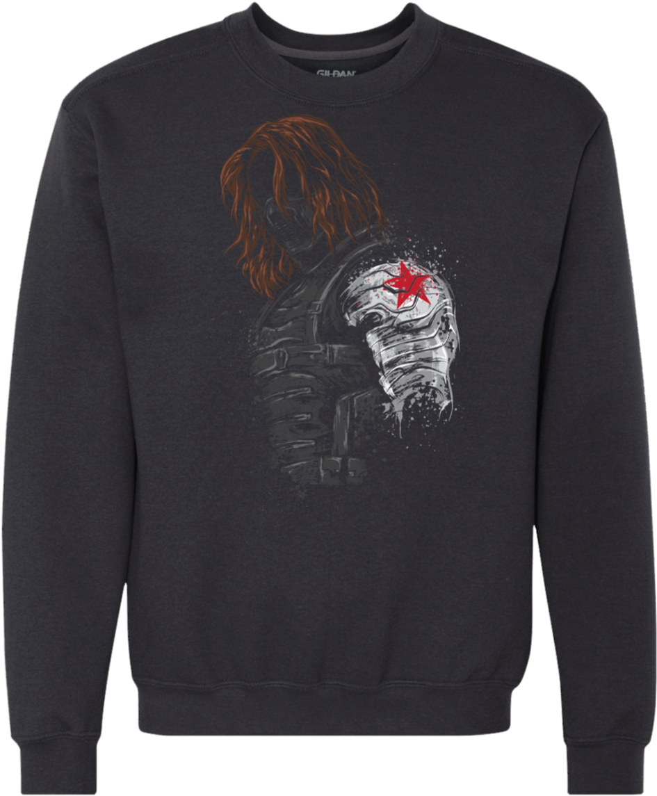 Winter Soldier Premium Crewneck Sweatshirt - Ugly Christmas Sweaters Santa Fireman (1155x1155), Png Download