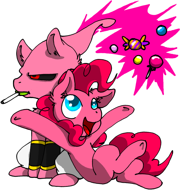 Artybeat, Buu, Candy, Crossover, Cute, Majin Buu, Pinkie - Majin Buu And Pinkie Pie (800x800), Png Download