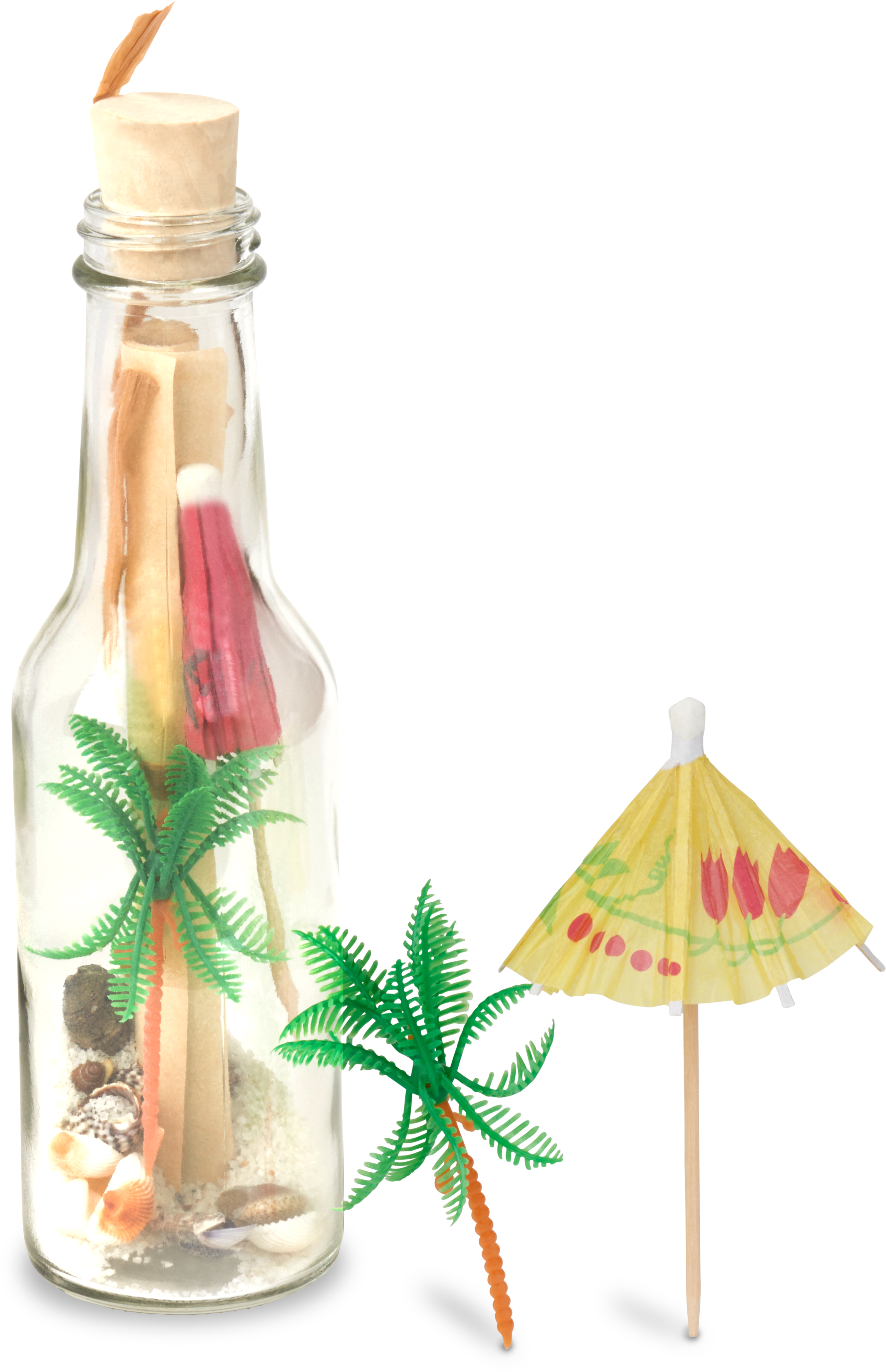 Tropical Theme Message Bottle - Wedding Invitation (2750x4133), Png Download