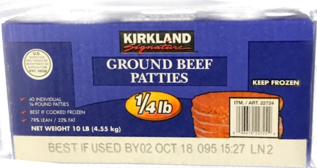 Ground Beef Patties 40ct Af Req - Kirkland Laxaclear, 30 Daily Doses, Polyethylene Glycol (645x342), Png Download