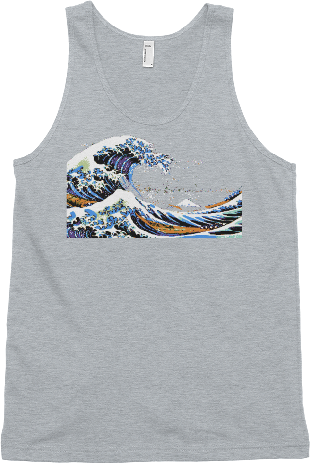 Vaporwave Japanese - Rikki Knight Katsushika Hokusai Art A Big Wave Of Kanagawa (1000x1000), Png Download