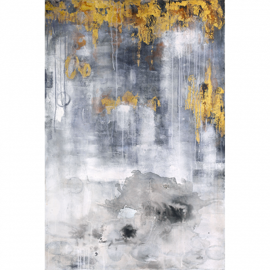 Gold Rain Wall Décor - Mercer41 Gold Rain Painting Print On Canvas (540x540), Png Download