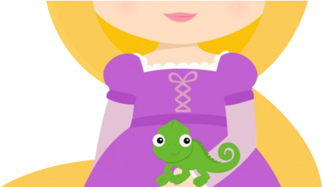Rapunzel Cute - Cute Rapunzel Clipart (575x265), Png Download
