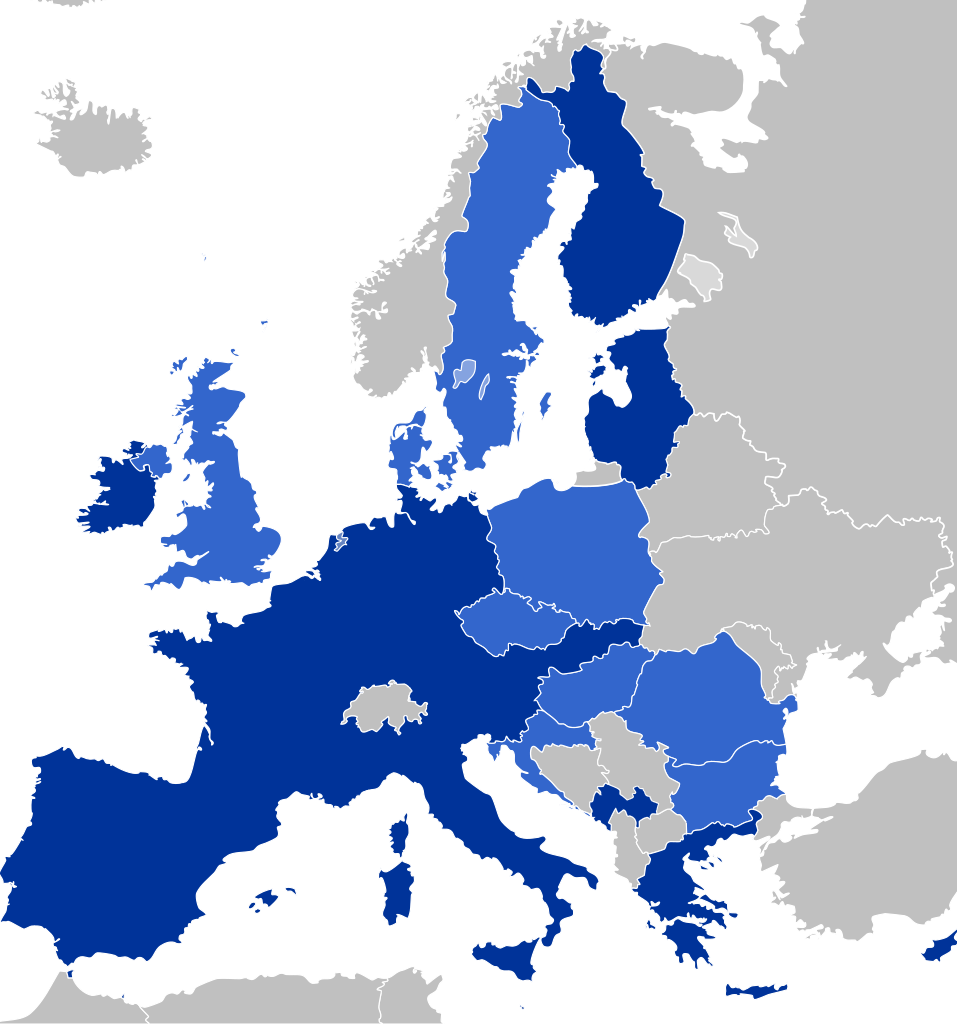 European Union And Candidates - European Single Market Map (957x1024), Png Download