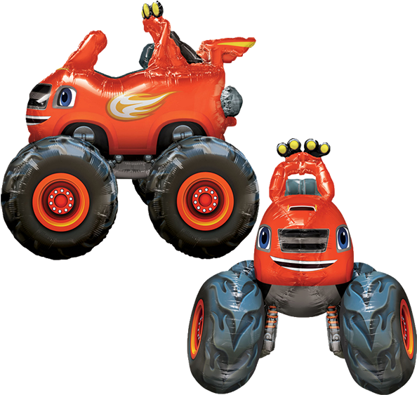 Blaze & The Monster Machines 37" Airwalker Balloon - Blaze Monster Machine Balloons (600x601), Png Download