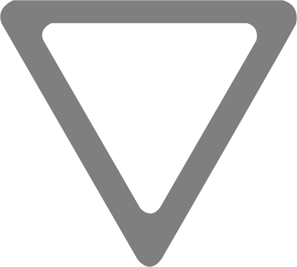 Grey Yield Sign Clipart Png For Web (600x540), Png Download