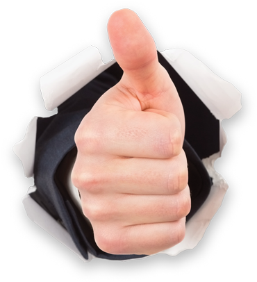 Thumbs Up - Thumb Signal (400x432), Png Download