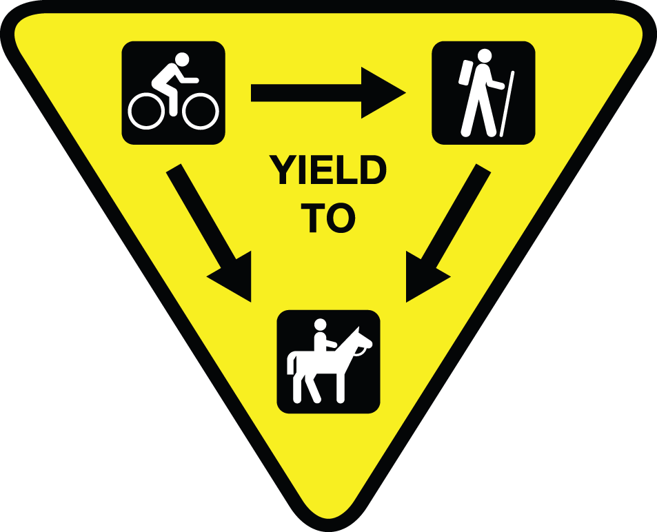 19 Oct - Trail Etiquette Right Of Way (953x772), Png Download