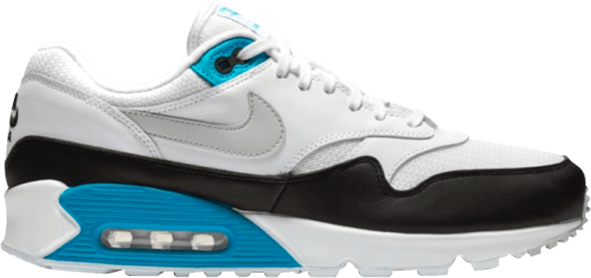 Air Max 90/1 'laser Blue' - Aj7695 104 (855x403), Png Download