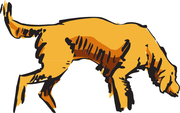 Shaow Clipart Hunting Dog - Hunting Dog Clip Art (600x376), Png Download